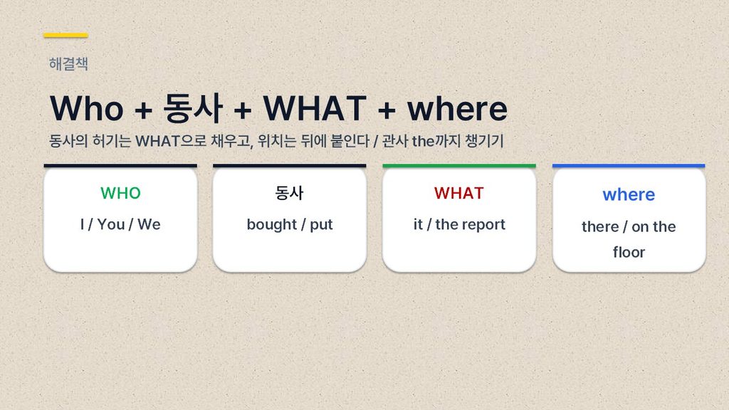 영어 말하기 기본 공식